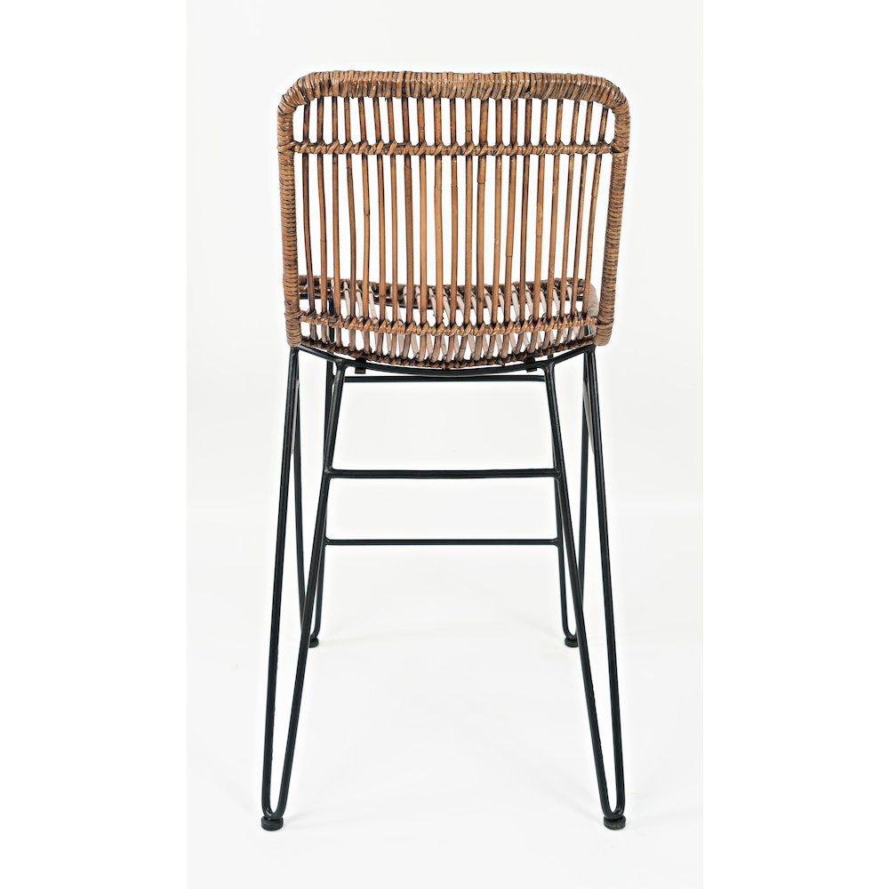 Weaver Hairpin Modern Global Rattan Counter Barstool (Set of 2)