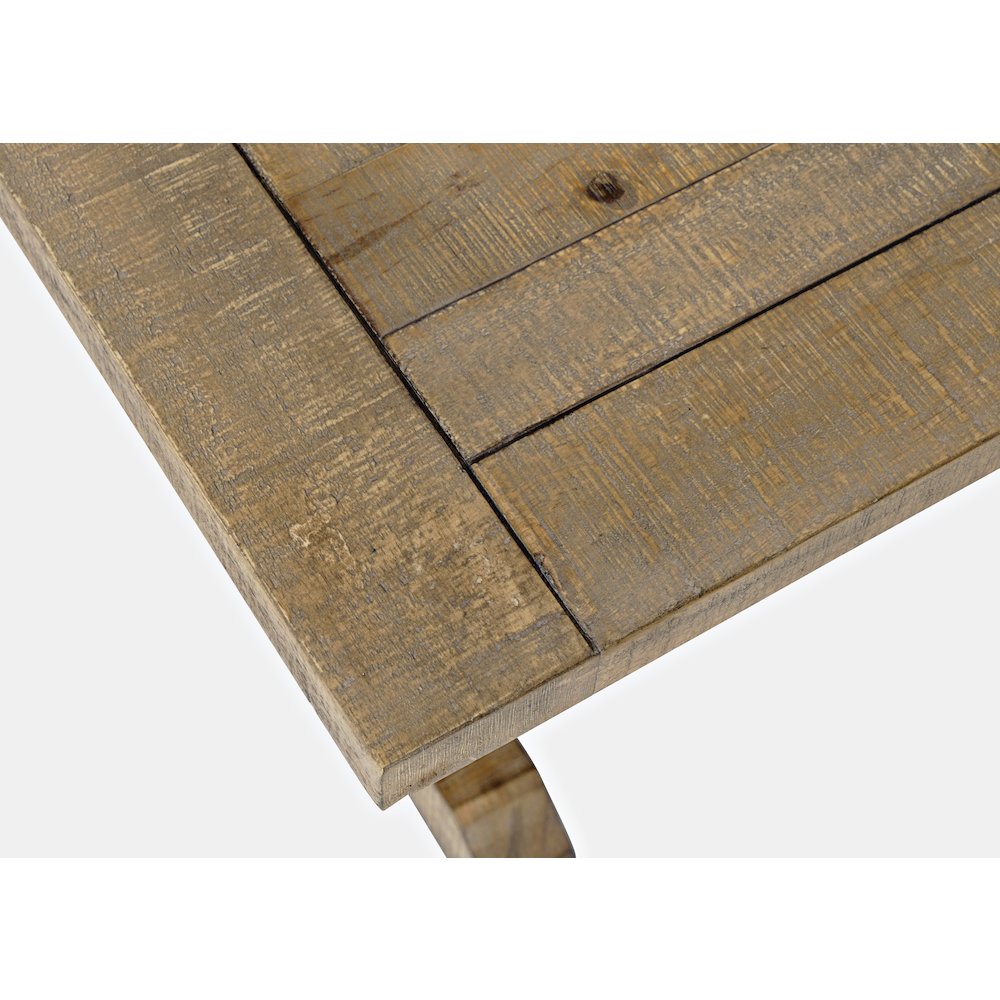 Carlyle Crossing Modern Rustic Distressed Solid Wood Coffee Table with Trestle