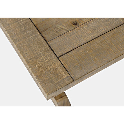 Carlyle Crossing Modern Rustic Distressed Solid Wood Coffee Table with Trestle