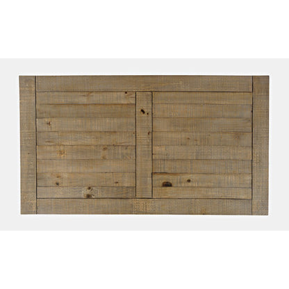 Carlyle Crossing Modern Rustic Distressed Solid Wood Coffee Table with Trestle