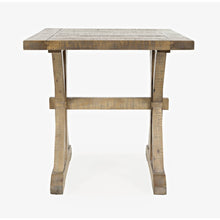 Carlyle Crossing Modern Rustic Distressed Solid Wood End Table with Trestle