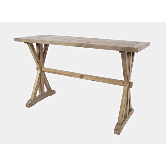 Carlyle Crossing Modern Rustic Distressed Solid Wood Sofa Table with Trestle