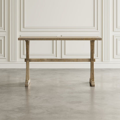 Carlyle Crossing Modern Rustic Distressed Solid Wood Sofa Table with Trestle