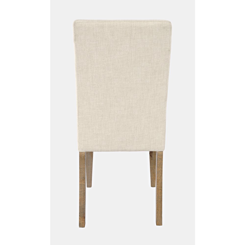 Modern Rustic Distressed Solid Wood Upholstered Parsons Dining Chair (Set of 2)