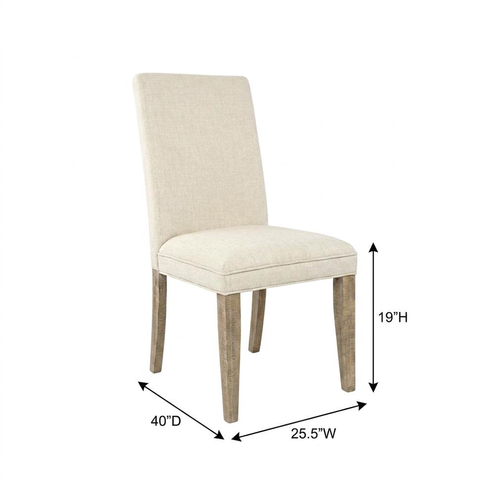 Solid Wood Parsons Dining Chairs, Distressed Farmhouse Style, Distressed Brown, Set of 2