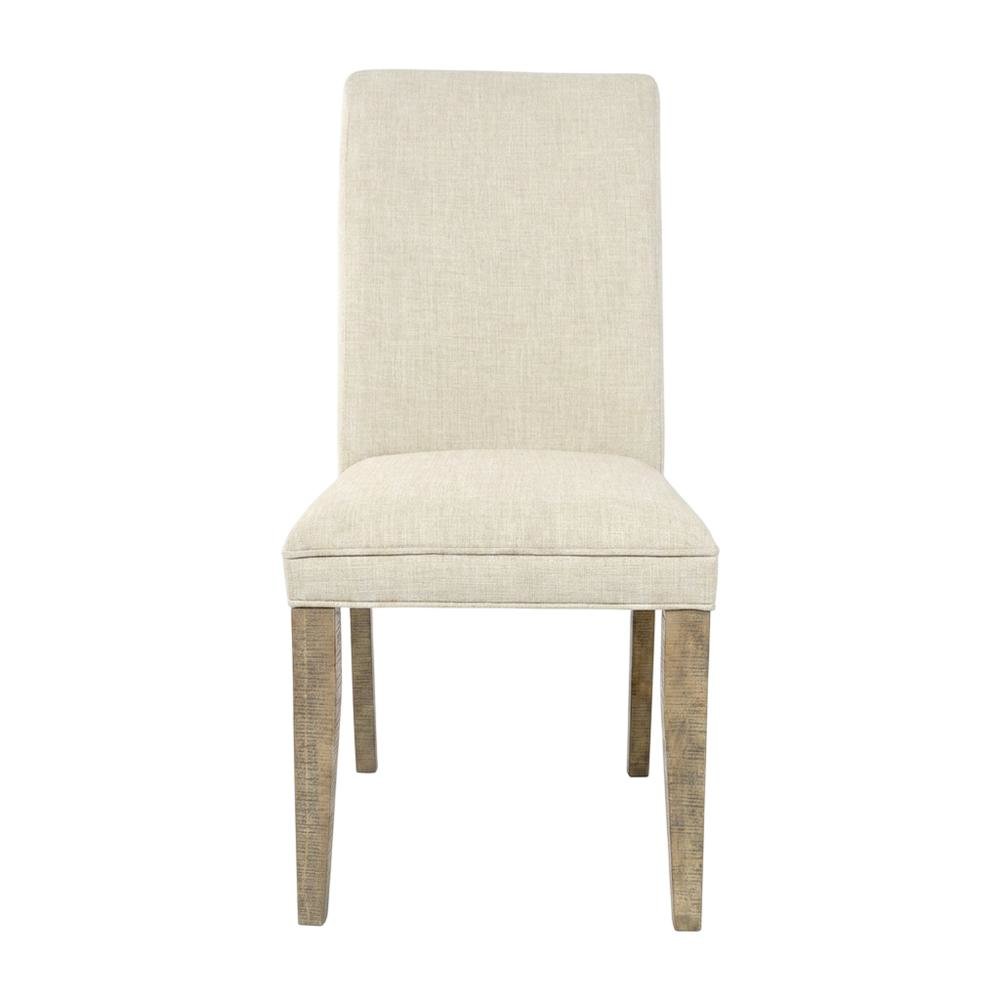 Solid Wood Parsons Dining Chairs, Distressed Farmhouse Style, Distressed Brown, Set of 2