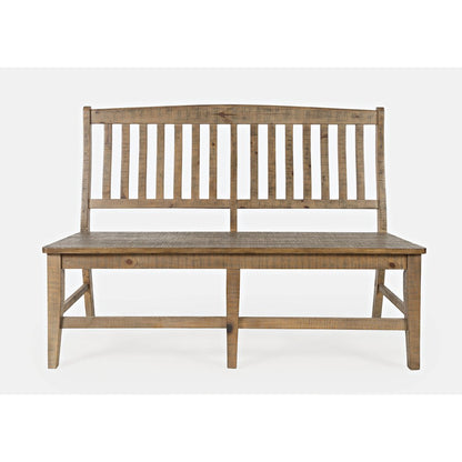 Carlyle Crossing Solid Wood 78" Six-Piece Dining Set with Bench and Slat Chairs