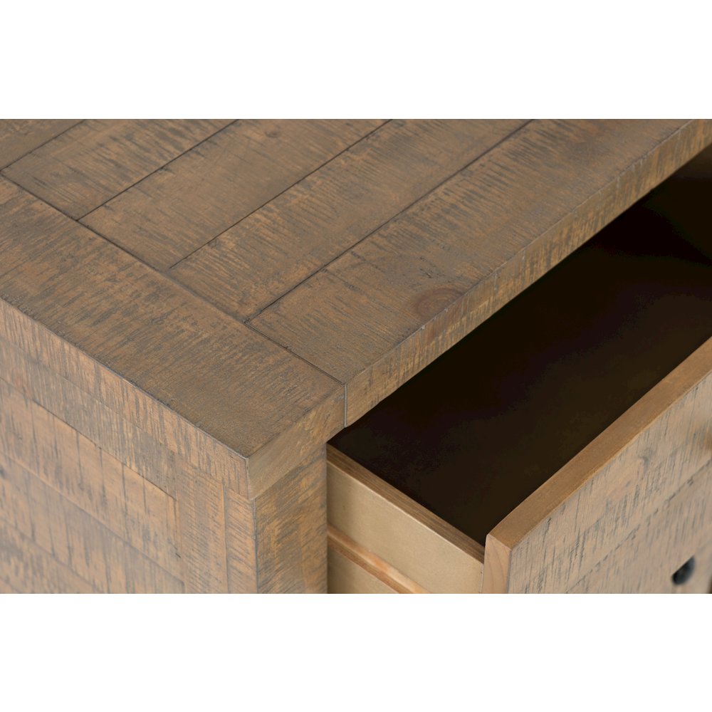Carlyle Crossing Modern Rustic Buffet Server Storage Cabinet with Three Doors