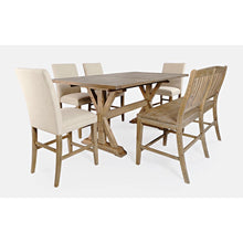Solid Wood 78" Six-Piece Counter Height Dining Set