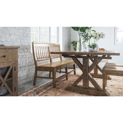 Modern Rustic Solid Wood Counter Height 78" Extension Dining Table