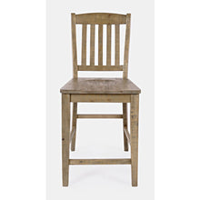 Modern Rustic Solid Wood Slatback Counter Height Stool (Set of 2)