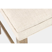 Modern Rustic Distressed Solid Wood Upholstered Parsons Stool (Set of 2)