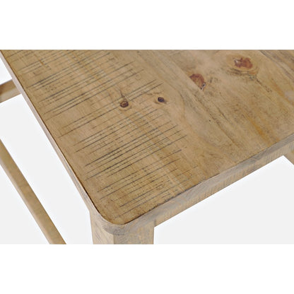Carlyle Crossing Modern Rustic Solid Wood Slatback Counter Height Bench