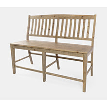 Carlyle Crossing Modern Rustic Solid Wood Slatback Counter Height Bench