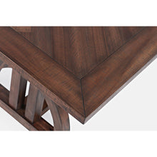 Fairview Transitional Herringbone Distressed Acacia Extension 78" Dining Table
