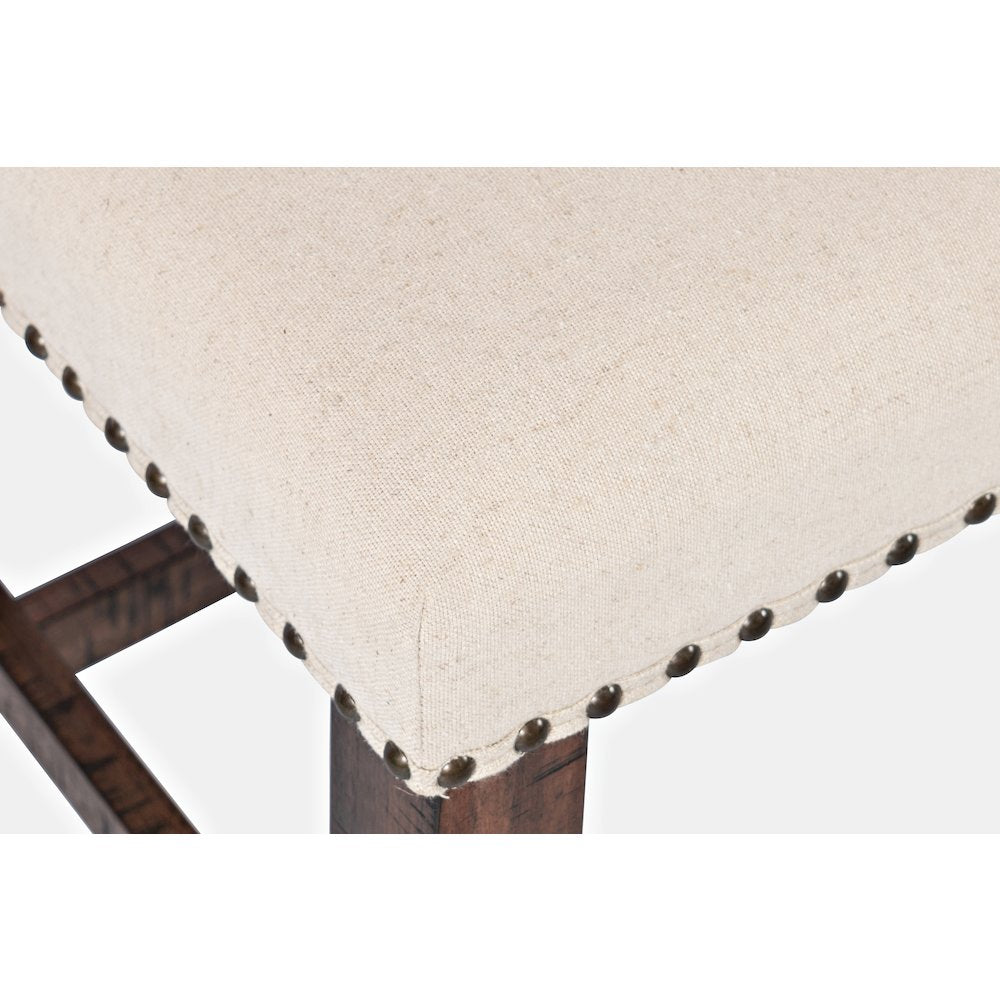 Fairview Transitional 52" Backless Upholstered Counter Height Bench