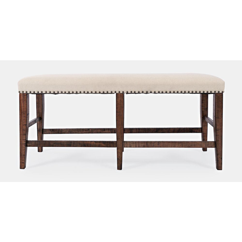Fairview Transitional 52" Backless Upholstered Counter Height Bench