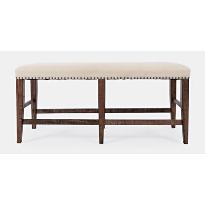 Fairview Transitional 52" Backless Upholstered Counter Height Bench