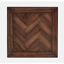 Fairview Transitional Herringbone Distressed Acacia End Table