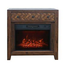 Fairview Modern Transitional 32" Chevron Electric Fireplace Console TV Stand