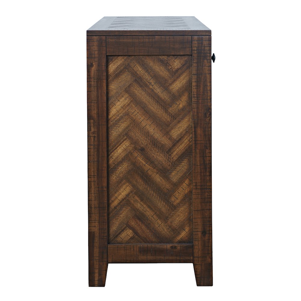 Fairview Modern Transitional 32" Chevron Electric Fireplace Console TV Stand