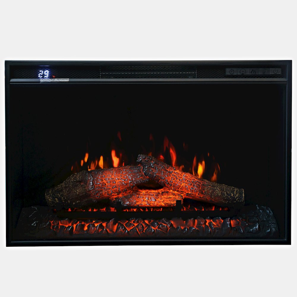 Fairview Modern Transitional 32" Chevron Electric Fireplace Console TV Stand