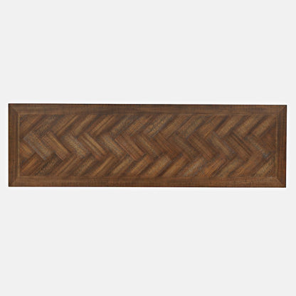 Fairview Modern 60" Chevron Fireplace Console TV Stand with Electric Fireplace