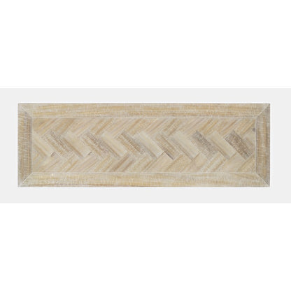 Fairview Transitional Herringbone Modern Distressed Solid Wood Buffet Server