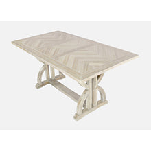Fairview Transitional Herringbone Distressed Acacia Extension 78" Dining Table