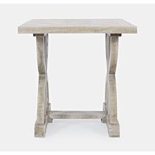 Fairview Transitional Herringbone Distressed Acacia End Table