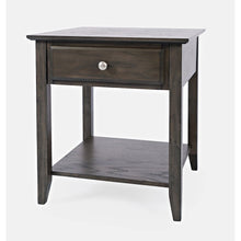 Modern Espresso Traditional End Table with Drawer and Shelf