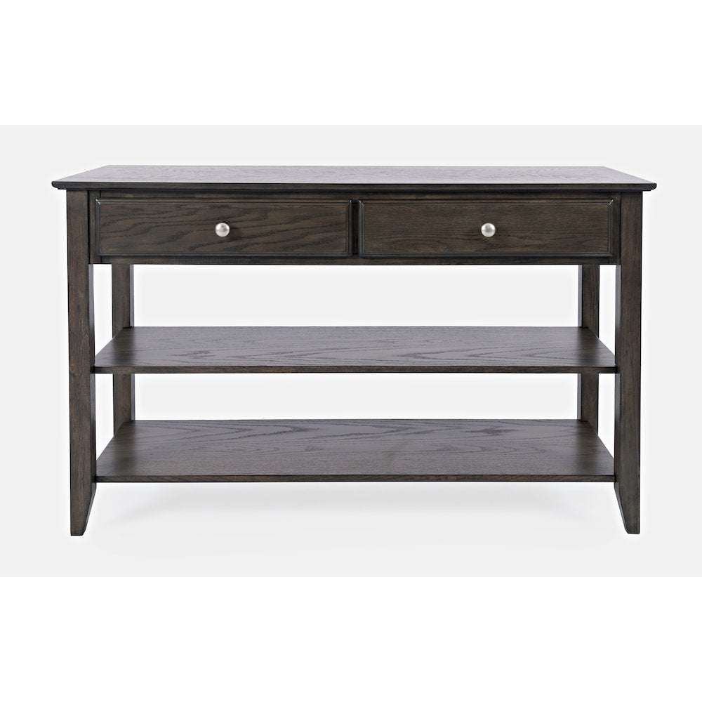 Modern Espresso Traditional 48" Sofa Console Table with Two Drawers