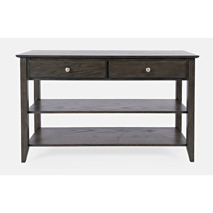 Modern Espresso Traditional 48" Sofa Console Table with Two Drawers