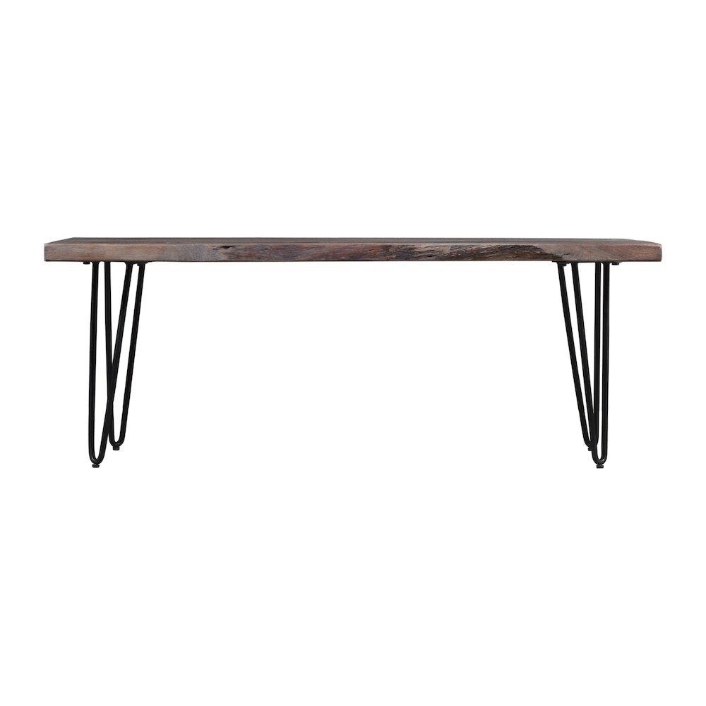 Nature's Edge 48'' Modern Solid Wood Live Edge Bench
