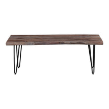 Nature's Edge 48'' Modern Solid Wood Live Edge Bench