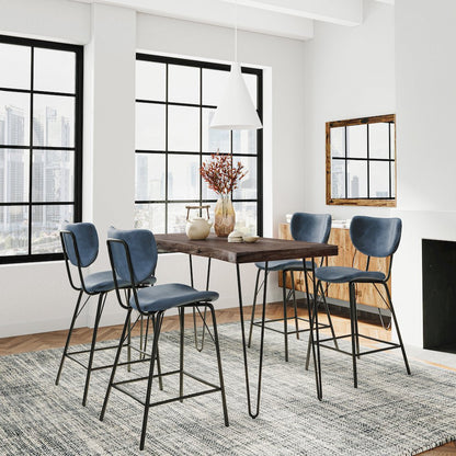 Solid Acacia Five Piece Counter Height Dining Set
