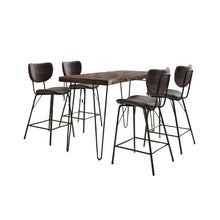 Solid Acacia Five Piece Counter Height Dining Set