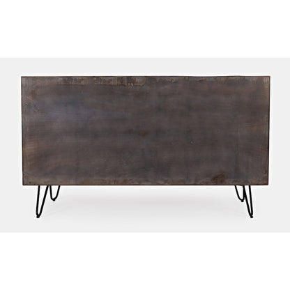 Nature's Edge Solid Acacia 54-Inch Modern Server Storage Cabinet