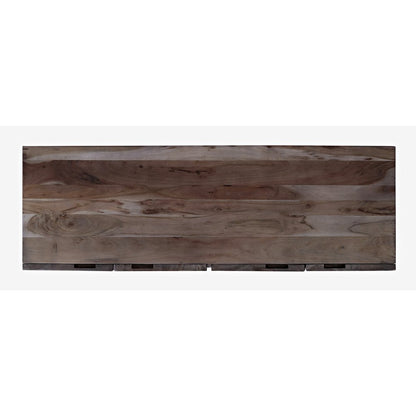 Nature's Edge Solid Acacia 54-Inch Modern Server Storage Cabinet