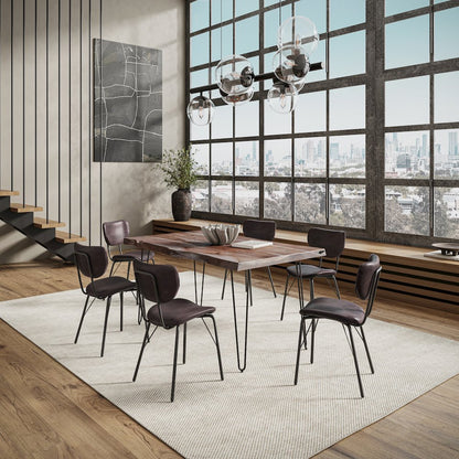 60" Seven Piece Modern Dining Set