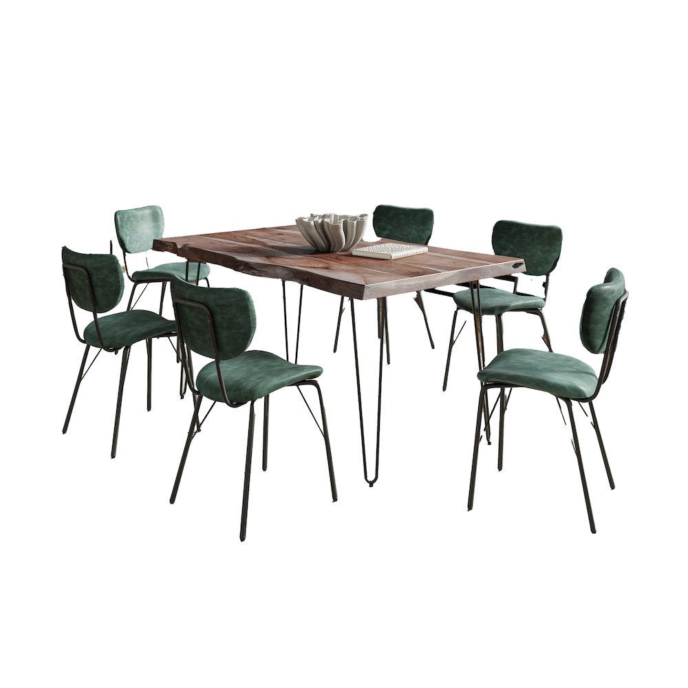 60" Seven Piece Modern Dining Set