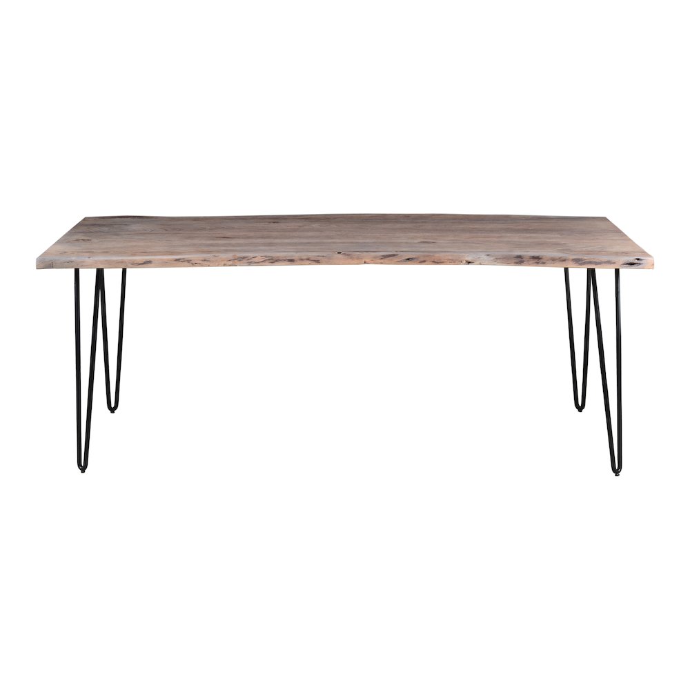 Nature's Edge Solid Acacia 79" Modern Live Edge Dining Table