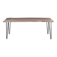 Nature's Edge Solid Acacia 79" Modern Live Edge Dining Table