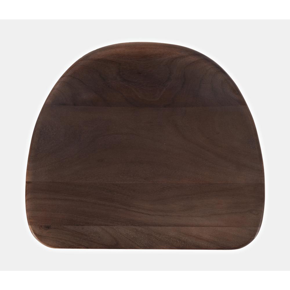 Nature's Edge Solid Acacia Counter Height Backless Stool (Set of 2), Slate