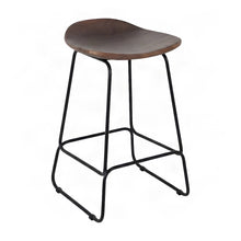 Solid Acacia Wood Backless Counter Height Bar Stools, Set of 2, Slate