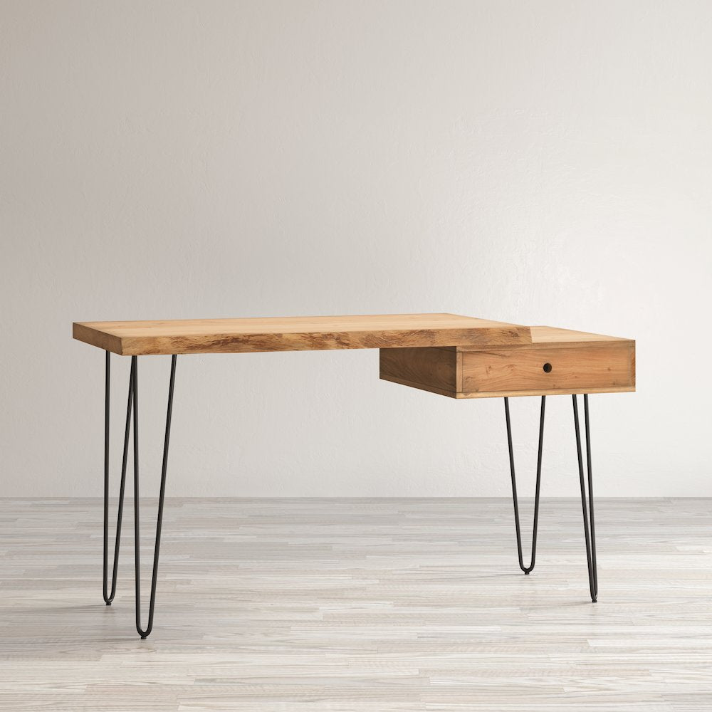 Nature's Edge Solid Acacia Desk with Drawer