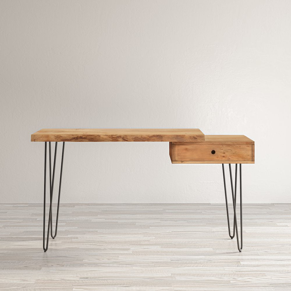 Nature's Edge Solid Acacia Desk with Drawer