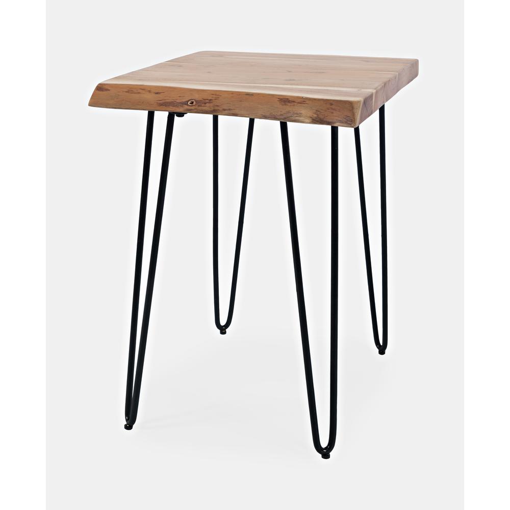 Nature's Edge Solid Acacia Chairside Table, Natural