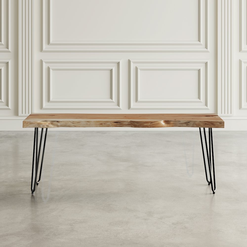 Nature's Edge 48'' Modern Solid Wood Live Edge Bench
