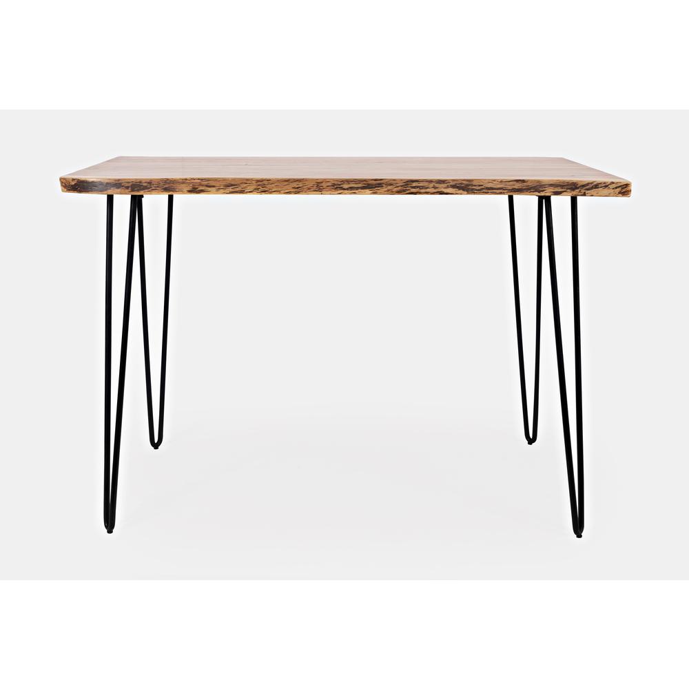 Brown Acacia and Metal Counter Height Dining Table for Kitchen or Dining Room